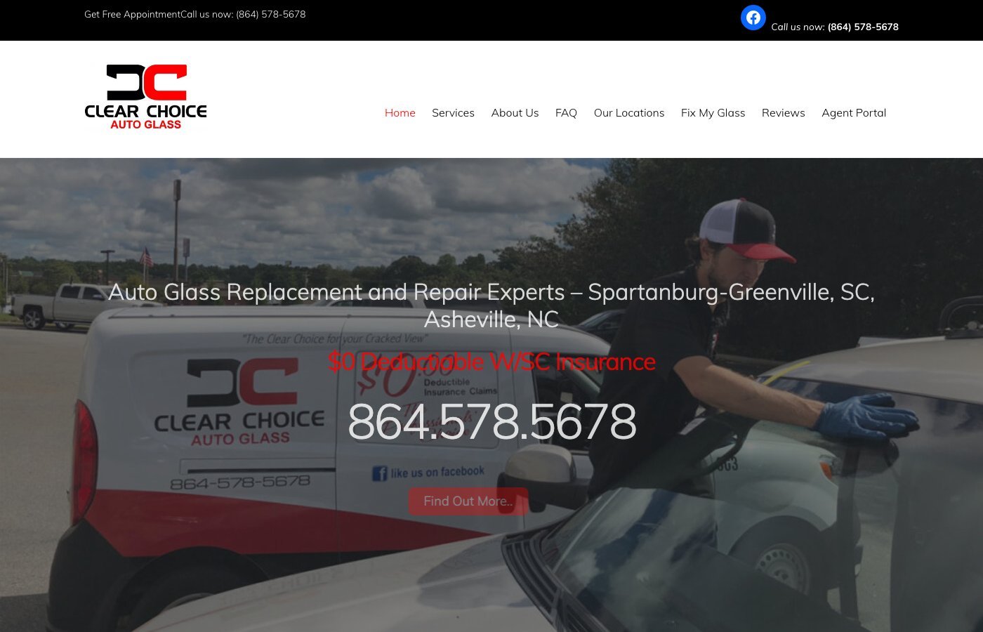 Clear Choice Auto Glass website