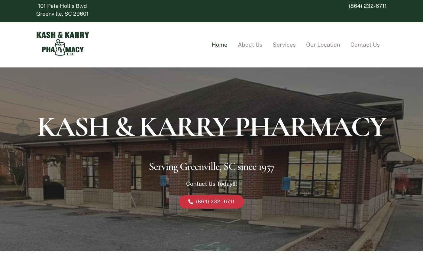 Kash & Karry Pharmacy website