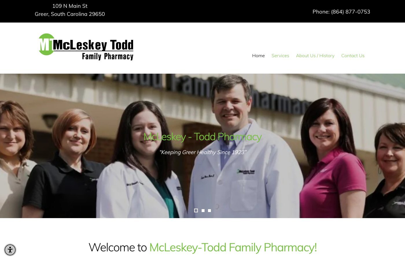 McLeskey-Todd Family Pharmacy website
